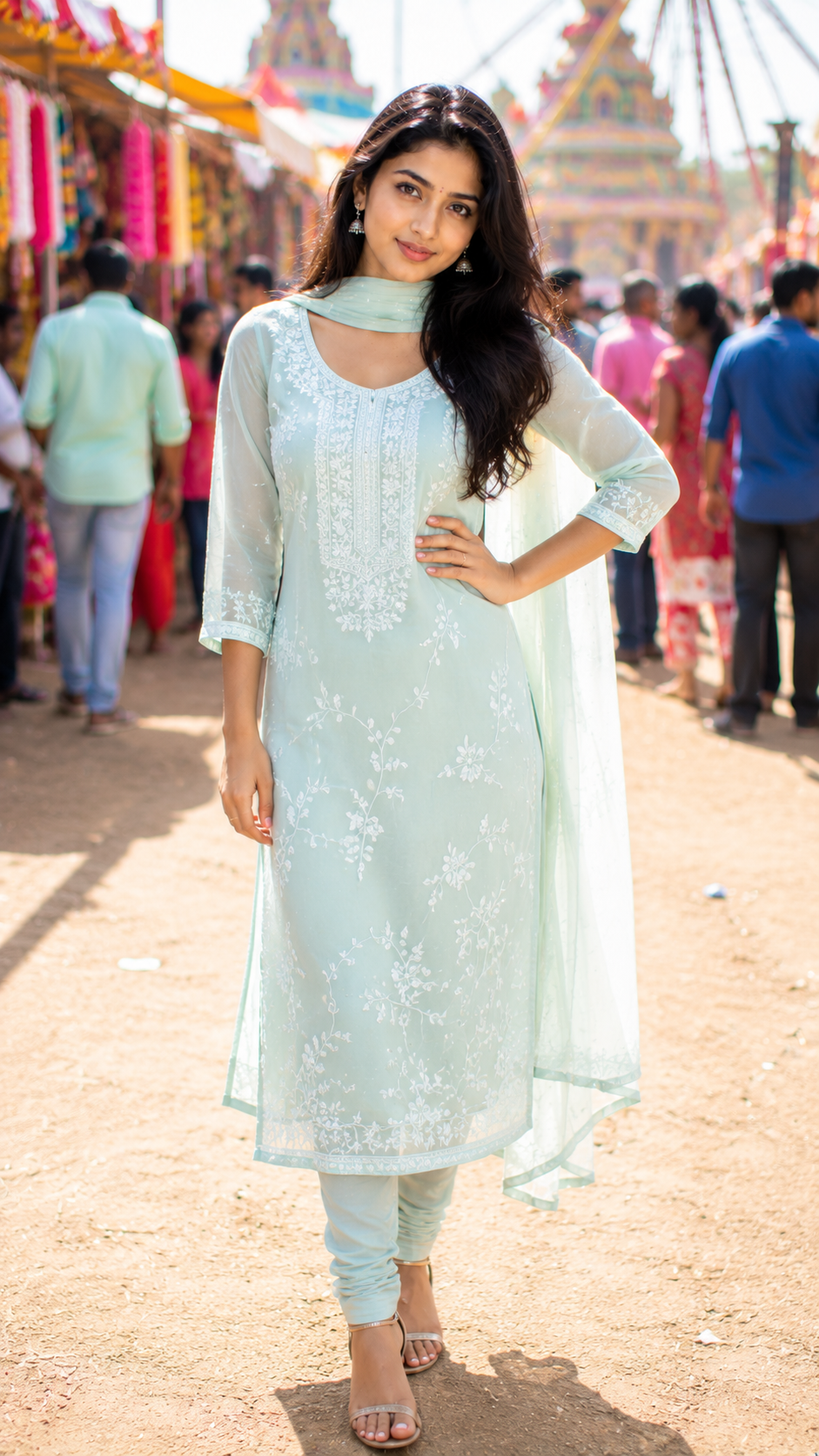 Fiza Beautiful Light Green Salwar Suit Photo