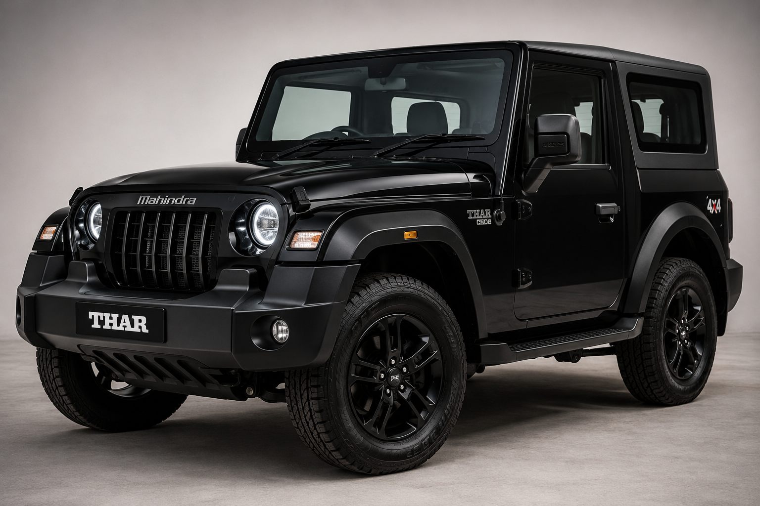 Black Mahindra Thar 4x4